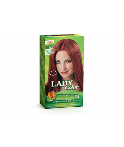 Lady In Color Bitkisel Saç Boyası 6.4 Bakır Kızılı