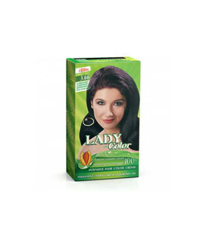 Lady In Color Bitkisel Saç Boyası 3.66 Patlıcan Moru